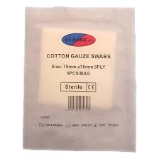 Gauze Swabs Sterile - 100x100 (5's) 8 ply