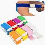 TOURNIQUET ELASTIC WITH CLIP - Assorted colours